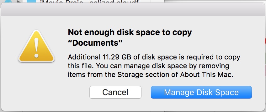 steam for mac says you do not have enough disk space available